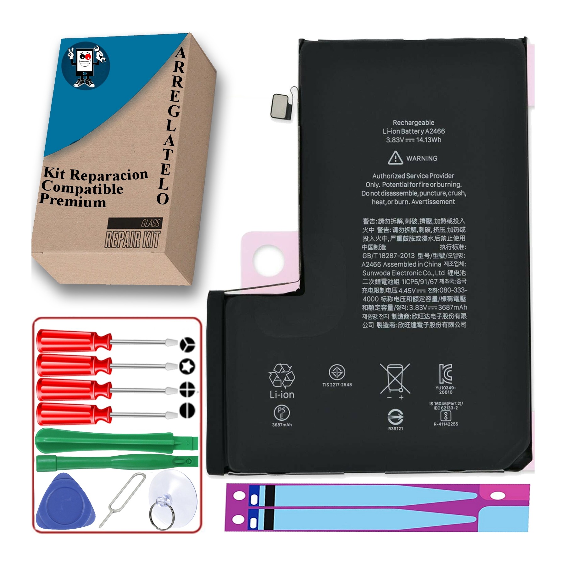 Bateria Compatible para iPhone 12 Pro Max, Capacidad Original, OEM