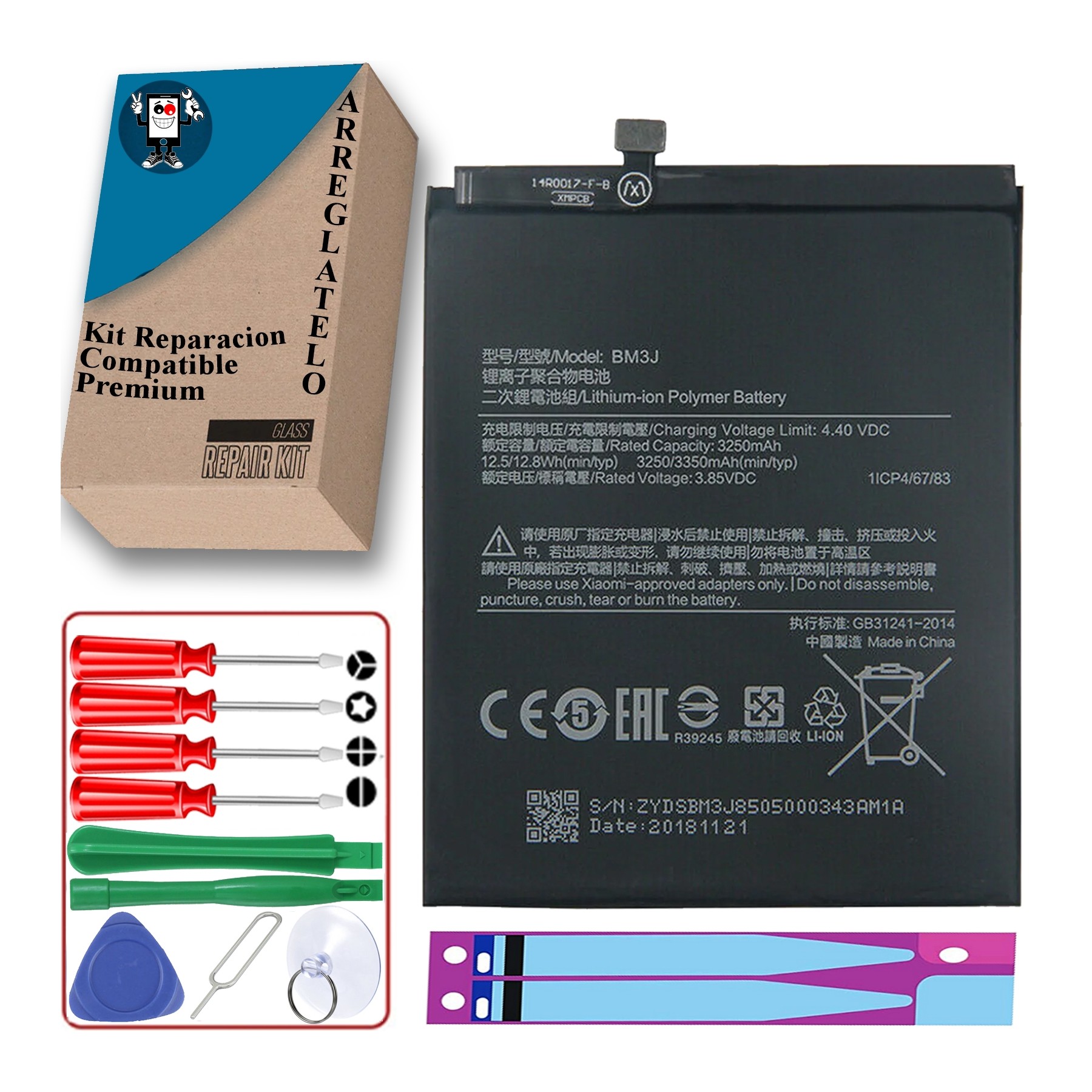 Batería Para Xiaomi Mi8 Lite Mi 8 Lite, MPN Original: Bm3J