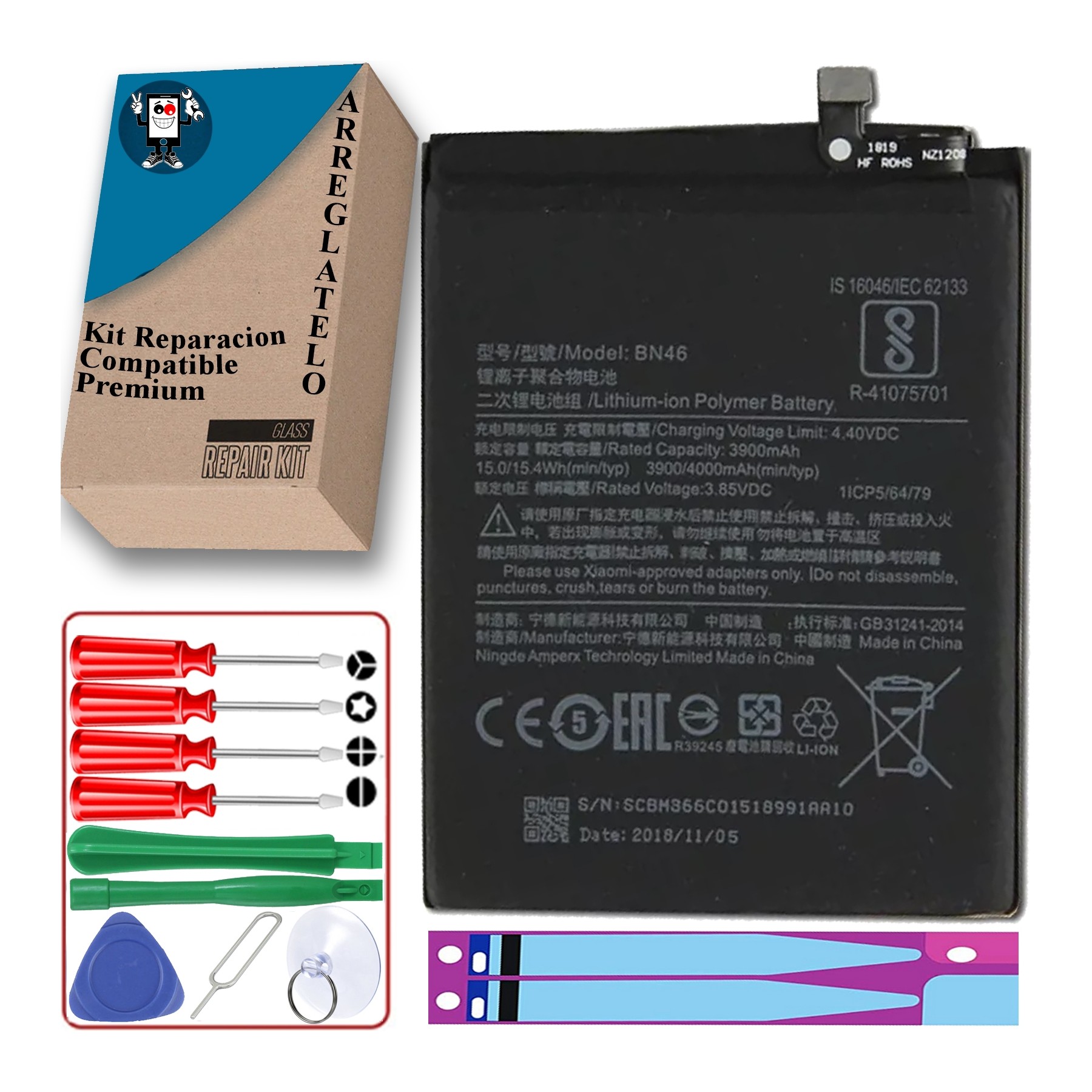 Batería Para Xiaomi Redmi Note 6, Redmi 7, Note 8T, MPN Original: Bn46