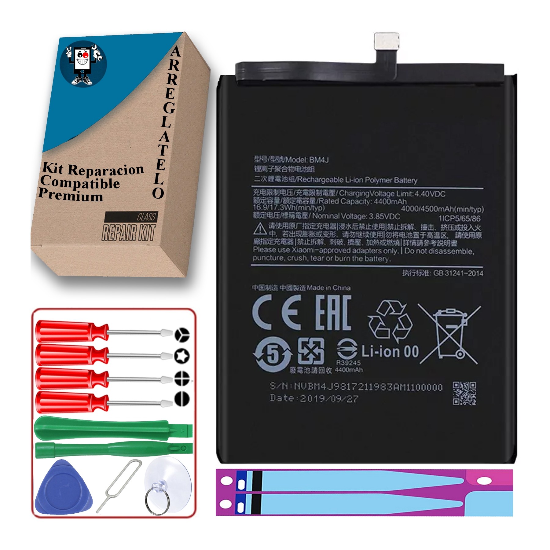 Bateria Interna Para Xiaomi Redmi Note 8 Pro, Mpn Original: Bm4J