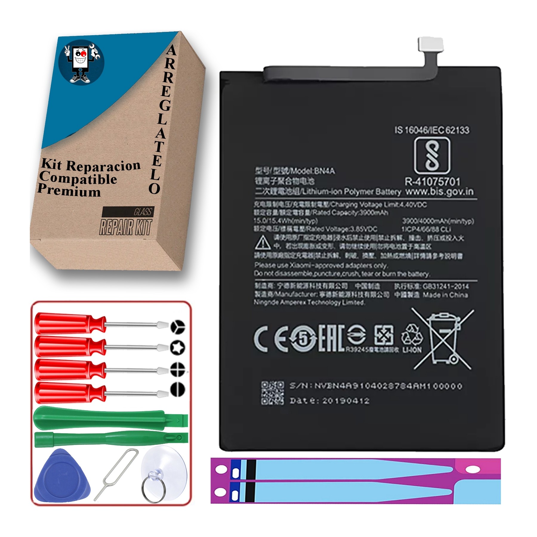 Bateria Interna Para Xiaomi Redmi Note 7, Mpn Original: Bn4A