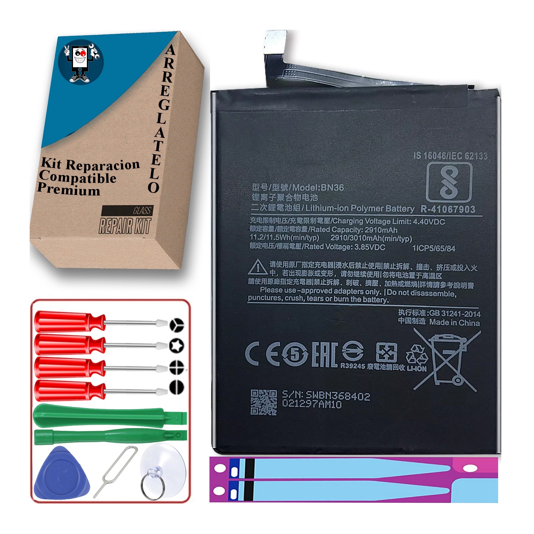 Batería Para Xiaomi Mi A2, Mia2, Mi 6X, MPN Original: Bn36