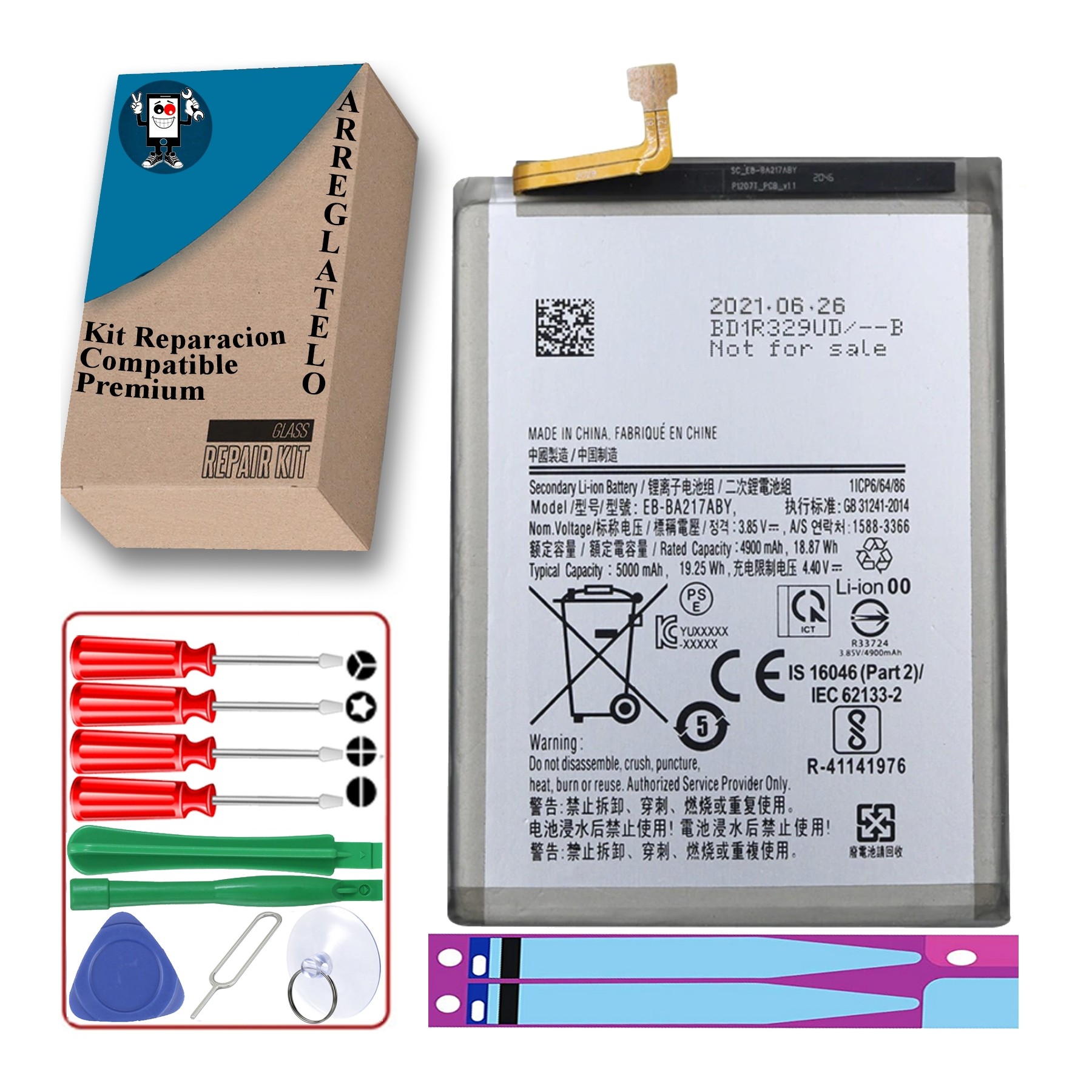 Bateria para Samsung Galaxy A21S SM-A217F, A12 A125F, MPN Original: EB-BA217ABY