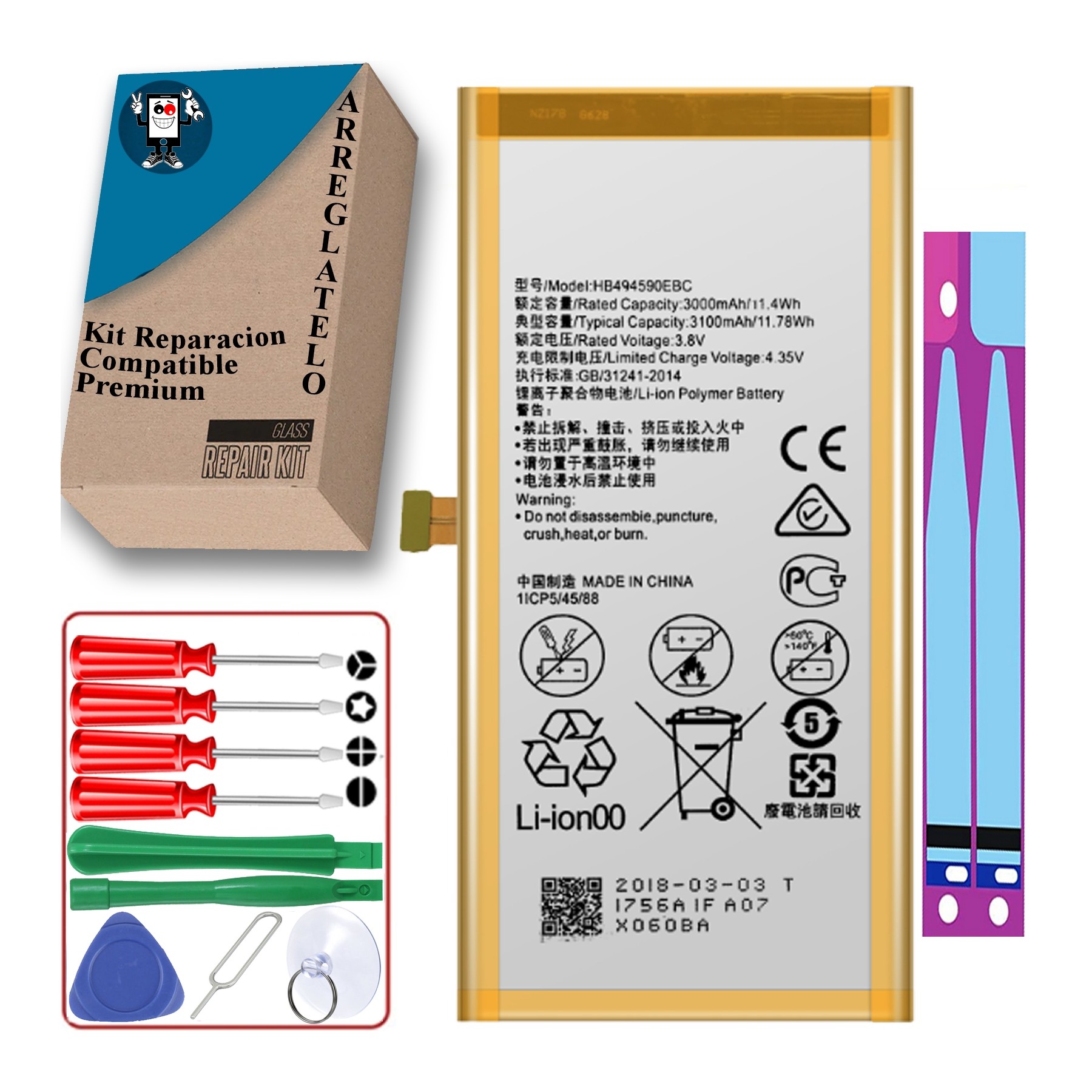 Bateria Original Para Huawei Honor 7 Hb494590Ebc, Ascend G620 G628