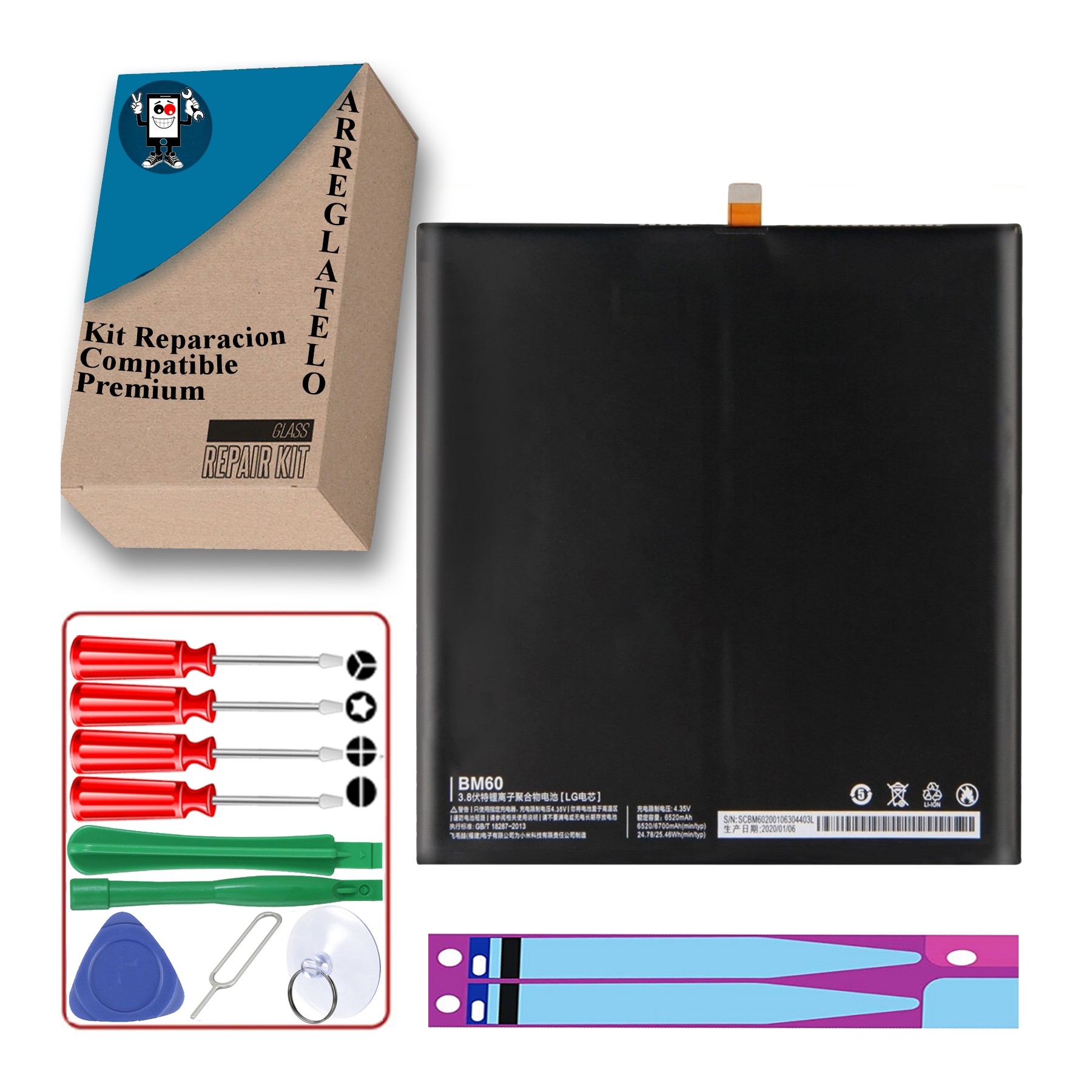 Bateria para Tablet Xiaomi Mi Pad 3, MiPad 3, MPN Original: BM62