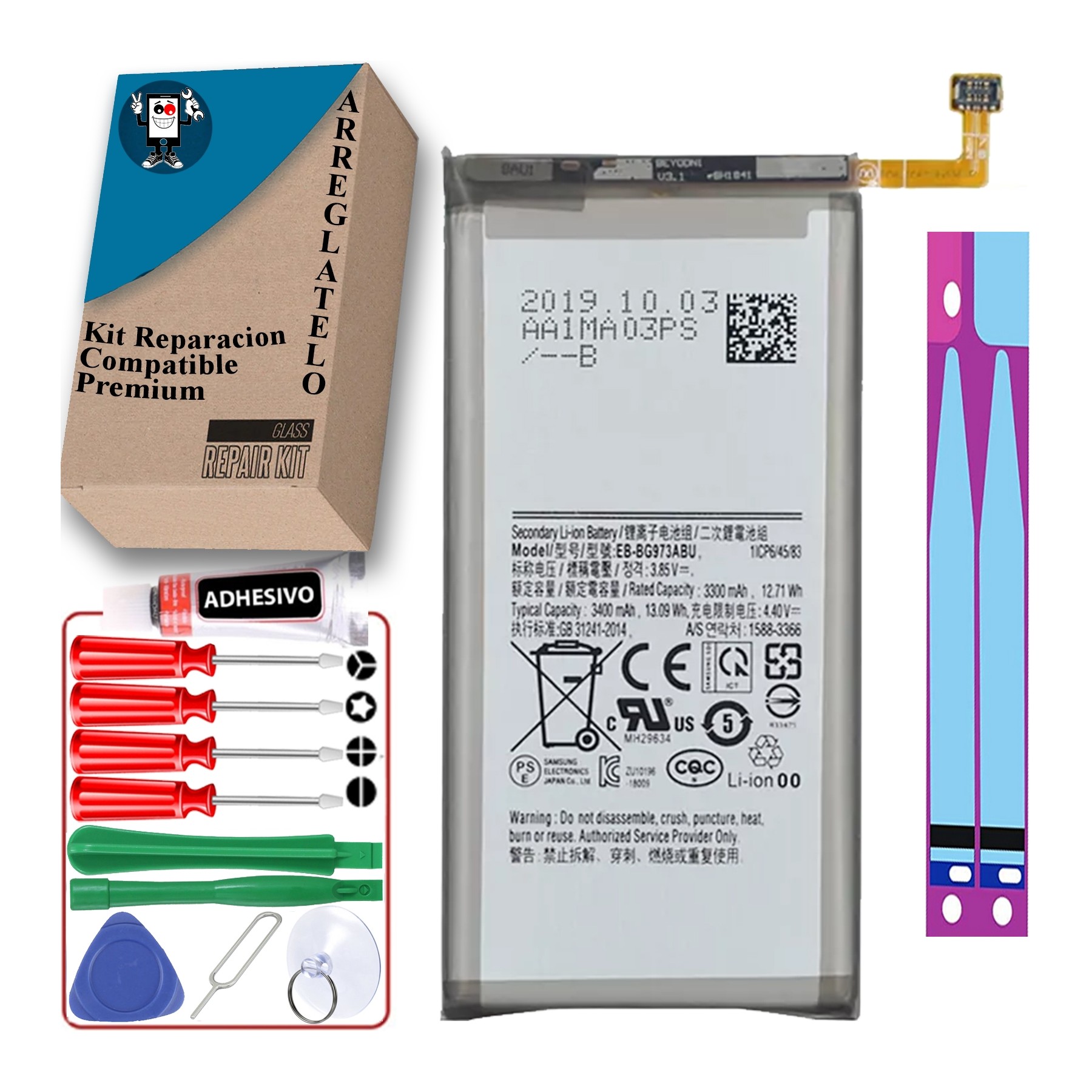 Bateria Interna Para Samsung Galaxy S10 G973F - Mpn Original Eb-Bg973Abu