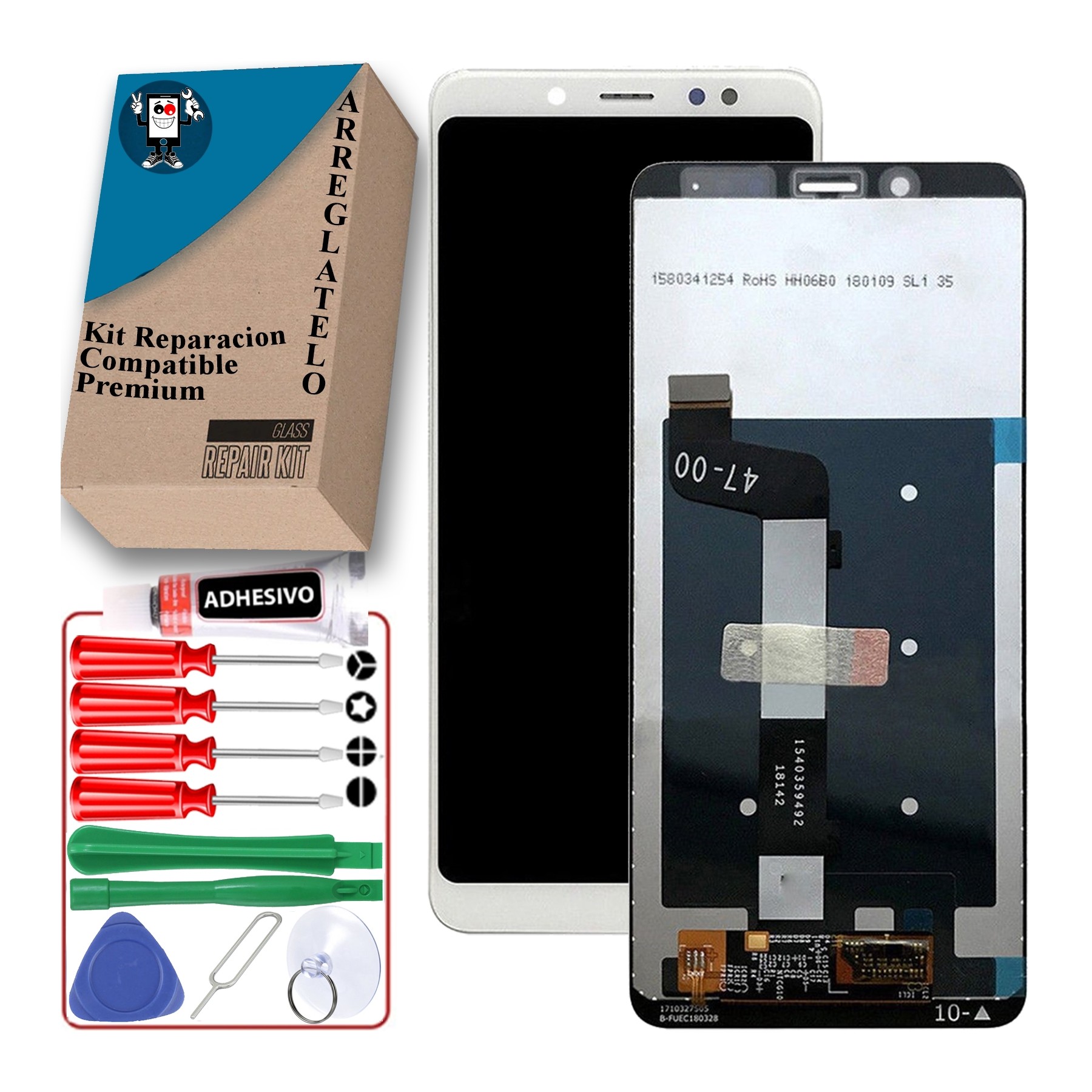 Kit Reparación Pantalla Para Xiaomi Redmi Note 5 & 5 Pro Blanca