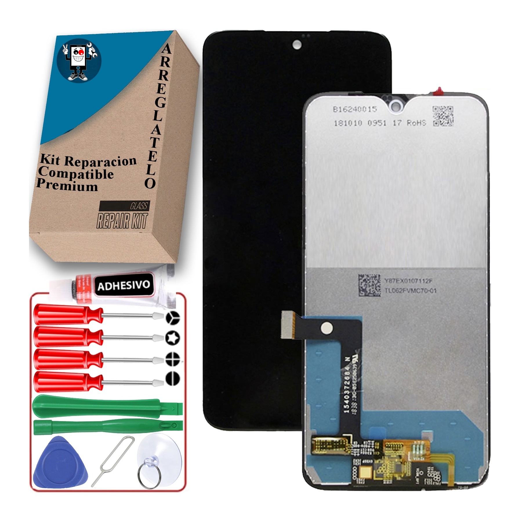 Kit Reparación Pantalla para Motorola Moto G7 Ceramico Negra
