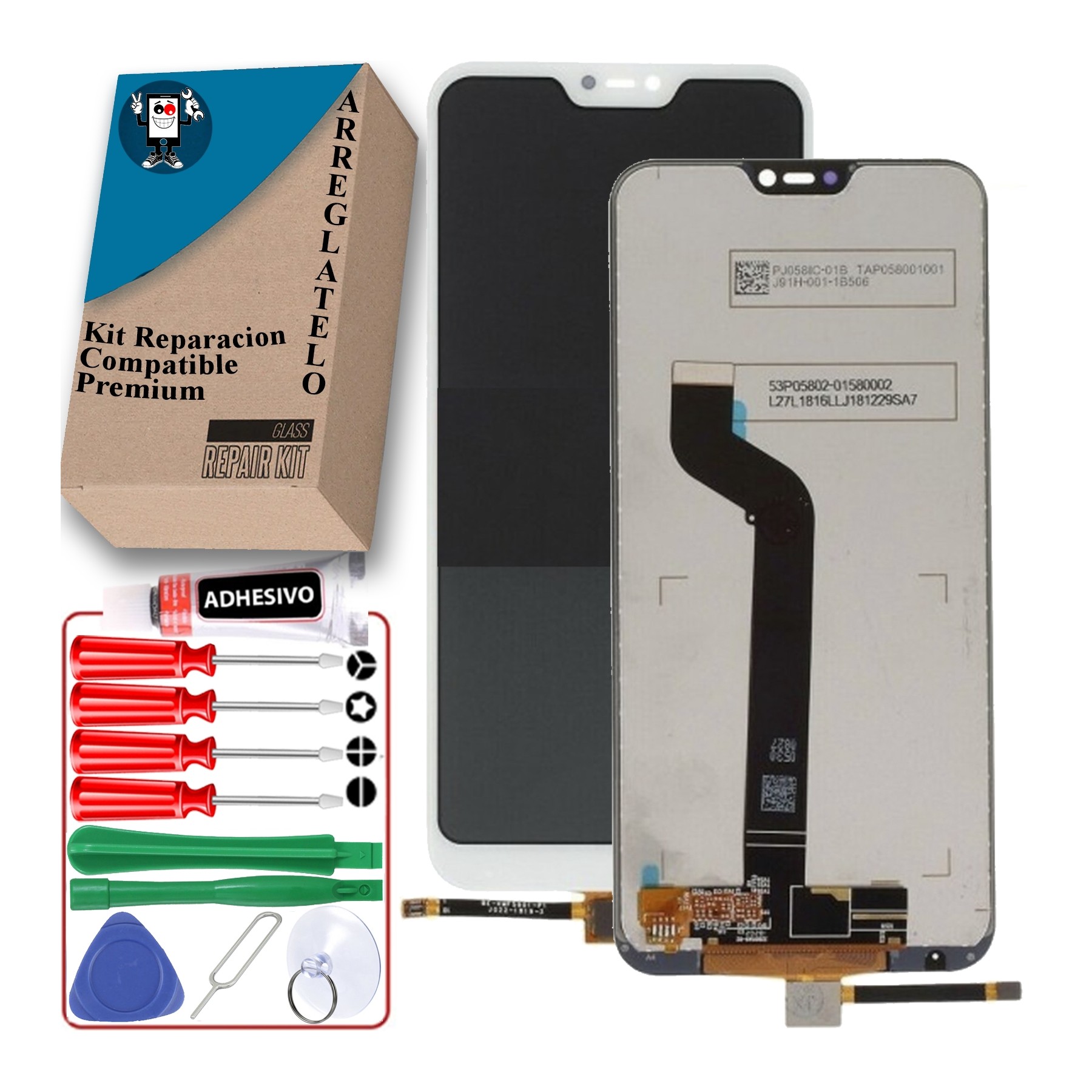 Kit Reparación Pantalla para Xiaomi Mi A2 Lite , Redmi 6 Pro Blanca