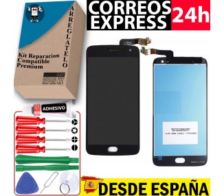 Kit Reparación Pantalla Para Motorola Moto G5 Plus, Completa, OEM, Negra