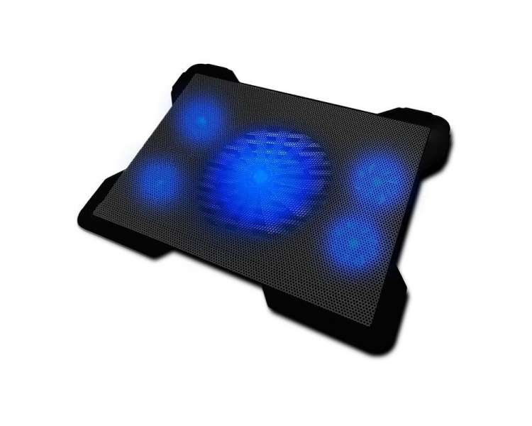 Soporte refrigerante woxter notebook cooling pad 1560r para portátiles hasta 17'/ iluminación led