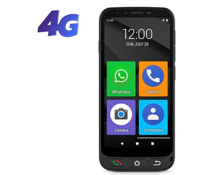 Teléfono Móvil SPC Zeus 4G Pro Para Personas Mayores Negro