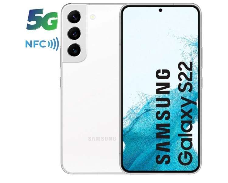 Smartphone samsung galaxy s22 8gb/ 256gb/ 6.1'/ 5g/ blanco