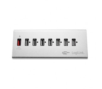 HUB 7 PUERTOS USB2.0+1CARGA RAPIDA LOGILINK UA0225