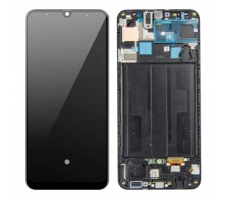 Kit Reparación Pantalla para Samsung Galaxy A50 2019 A505F, OLED, Marco, Negra