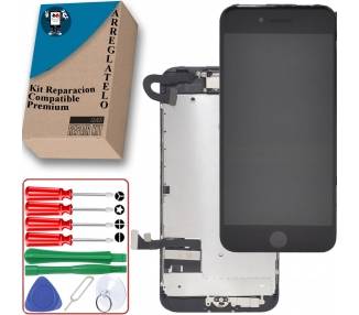 Kit Reparación Pantalla para iPhone 8 Plus Con Sensores Y Boton Negra, OEM