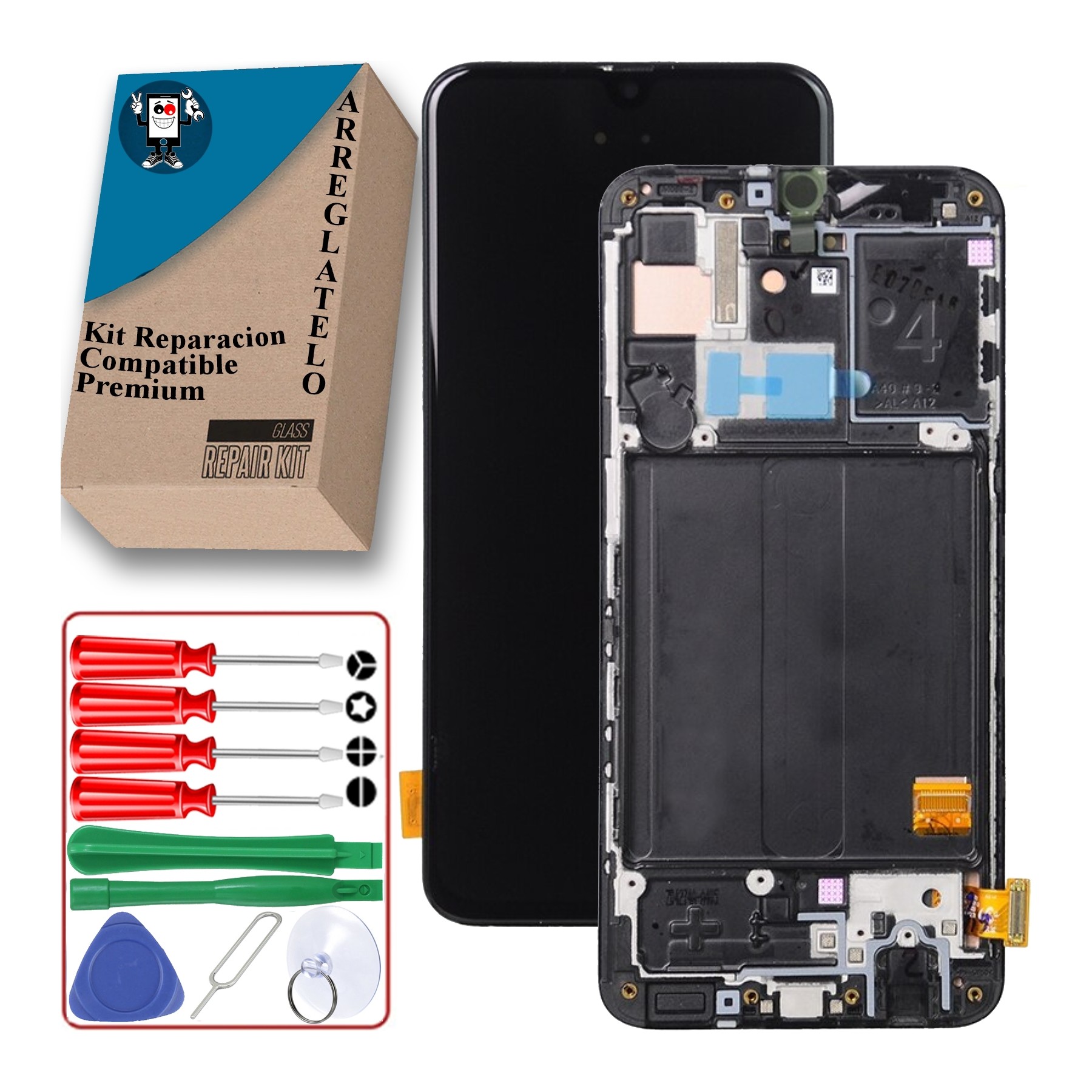 Kit Reparación Pantalla para Samsung Galaxy A40 A405 OLED Con Marco Negra
