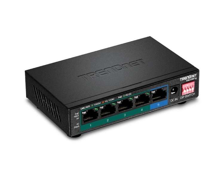 Switch trendnet tpe-tg51g 5 puertos/ rj-45 gigabit 10/100/1000 poe