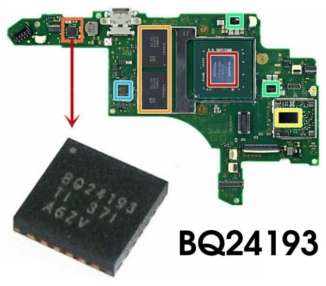 Circuíto integrado IC controlador de carga BQ24193 para Nintendo Switch