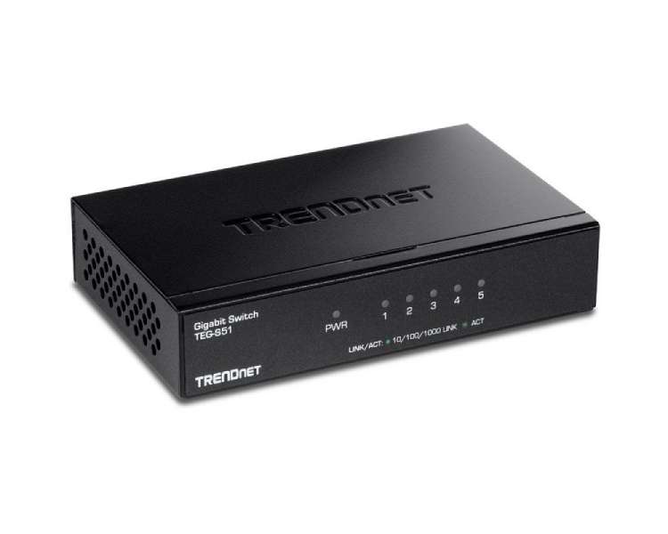Switch trendnet teg-s51 5 puertos/ rj-45 gigabit 10/100/1000