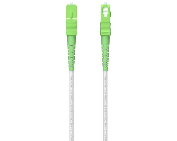 Cable de fibra óptica g657a2 3.0 9/125 smf aisens a152-0617/ lszh/ 100m/ blanco