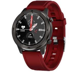 Smartwatch innjoo voom sport/ notificaciones/ frecuencia cardíaca/ rojo