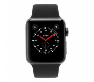 Watch (Series 3) 38 - Acier inoxydable Noir - Bracelet Sport noir