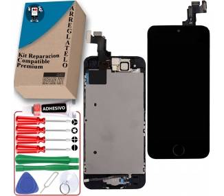 Kit Reparación Pantalla Con Sensores & Boton Inicio Para iPhone 5S, Negra