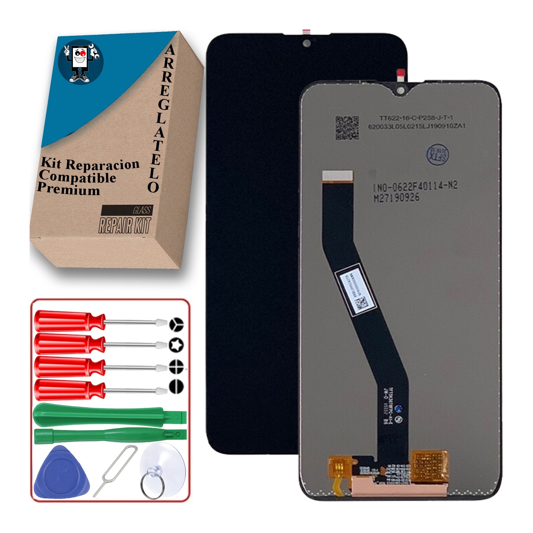 Kit Reparación Pantalla para Xiaomi Redmi 8, 8A, Negra, OEM