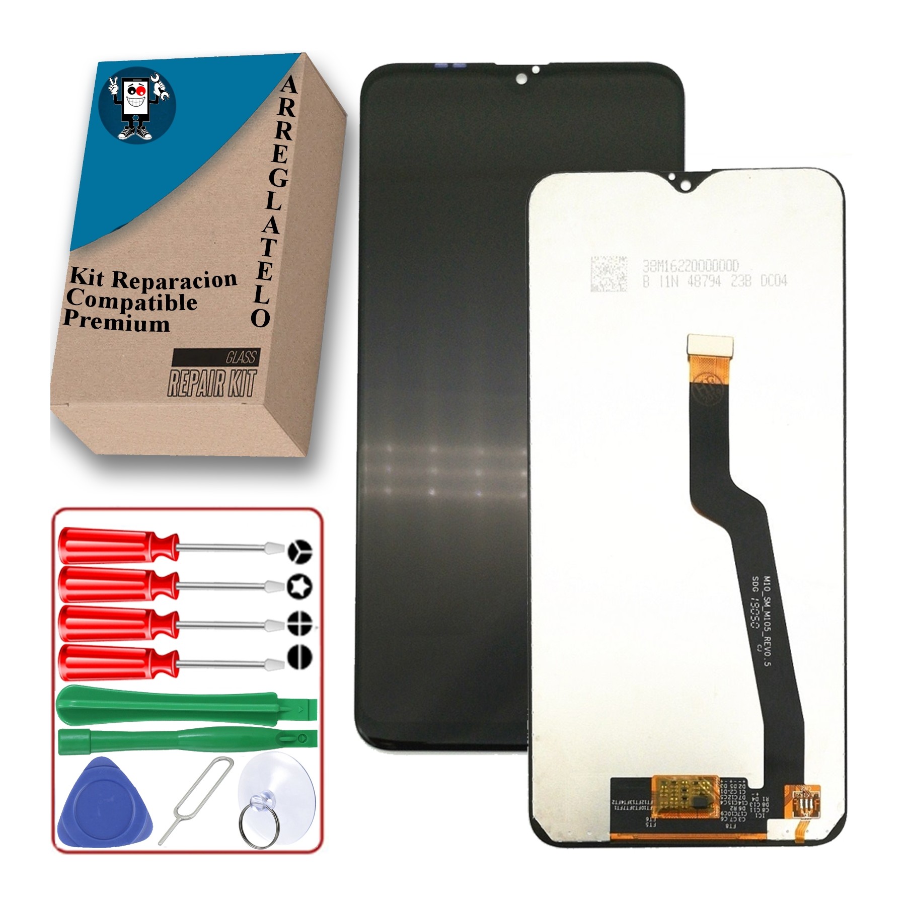 Kit Reparación Pantalla para Samsung Galaxy M10 M105, OLED, Negra