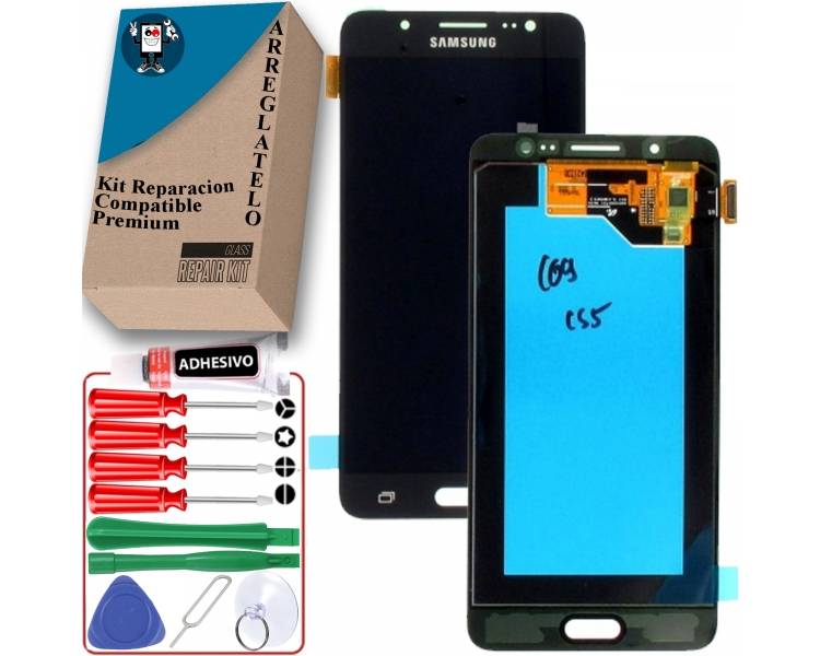 Kit Reparación Pantalla para Samsung Galaxy J5 2016 J510F, TFT, Negra