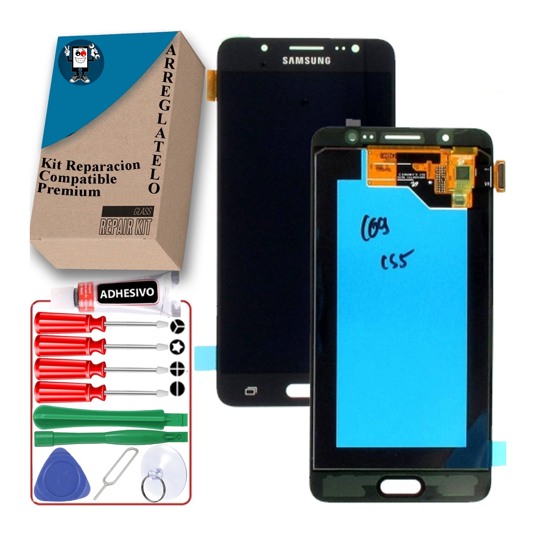 Kit Reparación Pantalla para Samsung Galaxy J5 2016 J510F, TFT, Negra