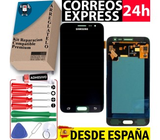 Kit Reparación Pantalla para Samsung Galaxy J3 2016 J320F, OLED, Negra