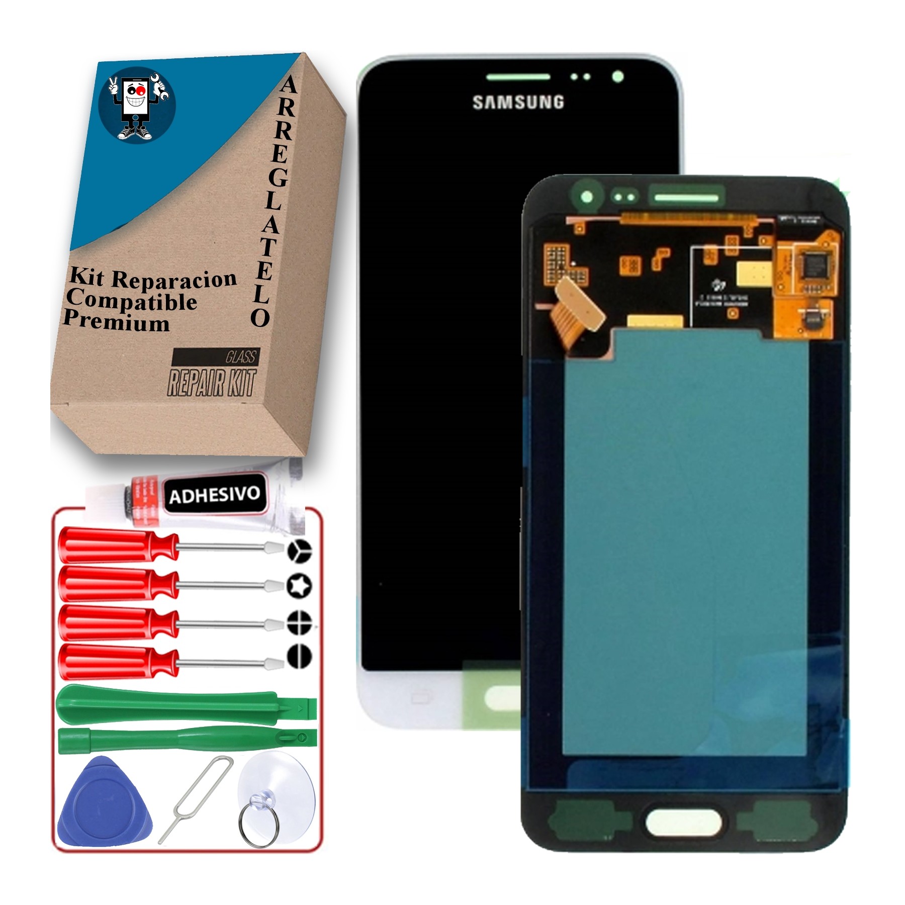 Kit Reparación Pantalla para Samsung Galaxy J3 2016 J320F, TFT, Blanca