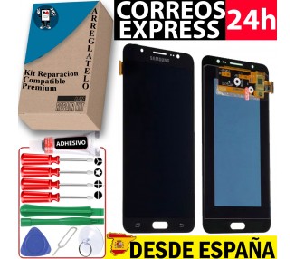 Kit Reparación Pantalla para Samsung Galaxy J7 2016 J710F, TFT, Negra