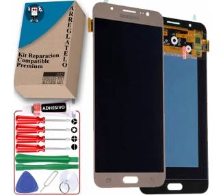 Kit Reparación Pantalla para Samsung Galaxy J7 2016 J710F, Dorada, TFT
