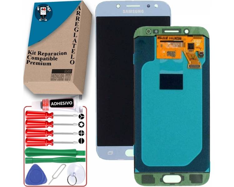 Kit Reparación Pantalla para Samsung Galaxy J5 2017 J530F, OLED, Azul