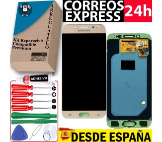 Kit Reparación Pantalla para Samsung Galaxy J5 2017 J530F, TFT, Dorado