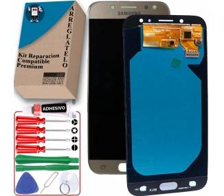 Kit Reparación Pantalla para Samsung Galaxy J7 2017 J730F, TFT, Dorado