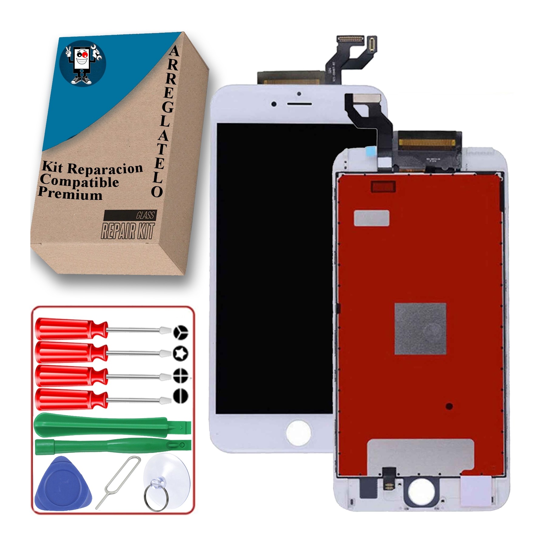 Kit Reparación Pantalla Para iPhone 6S, OEM, Blanca