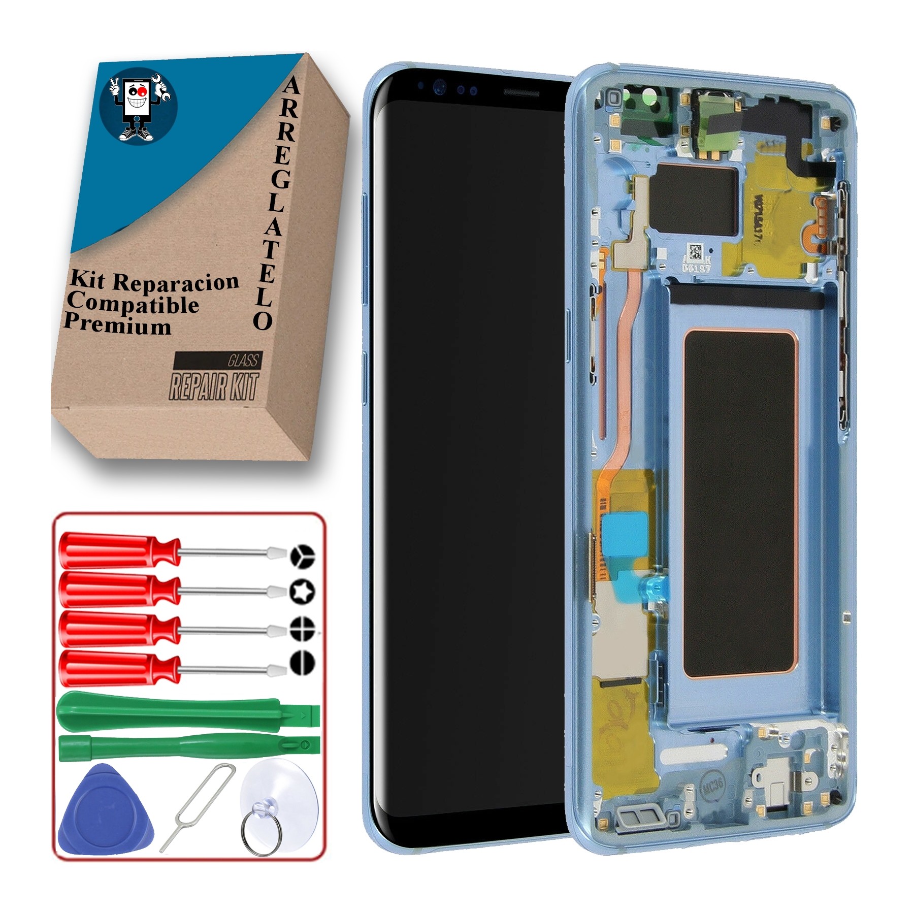 Kit Reparación Pantalla Original Para Samsung Galaxy S8 Azul