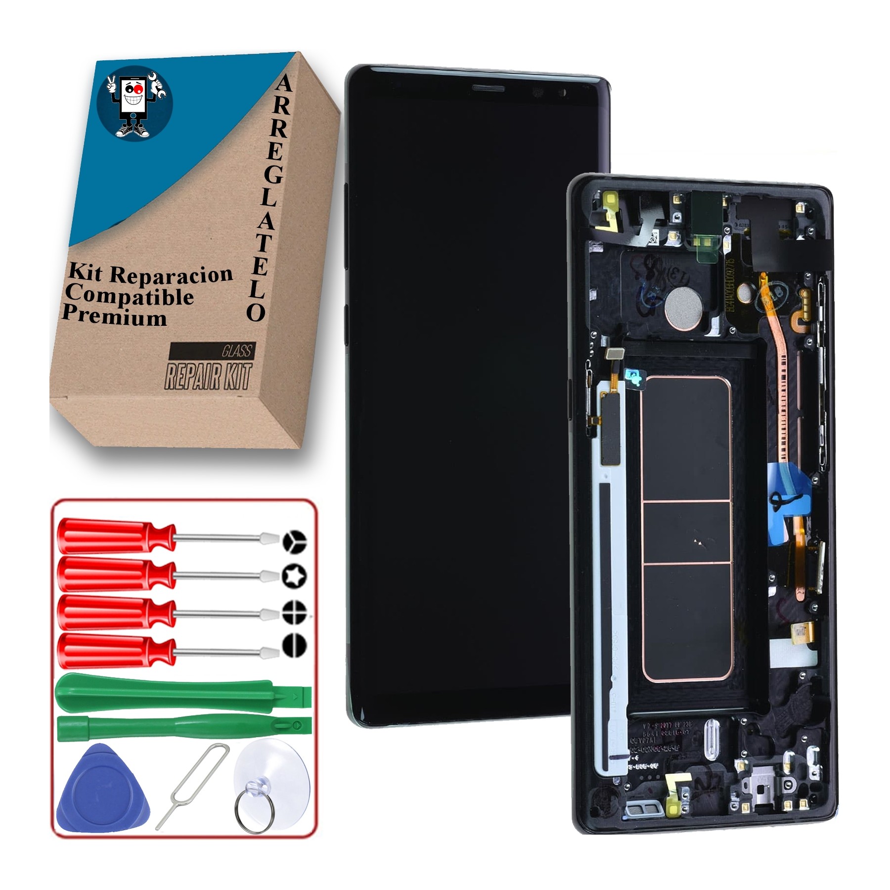 Kit Reparación Pantalla Original Para Samsung Galaxy Note 8 Con Marco