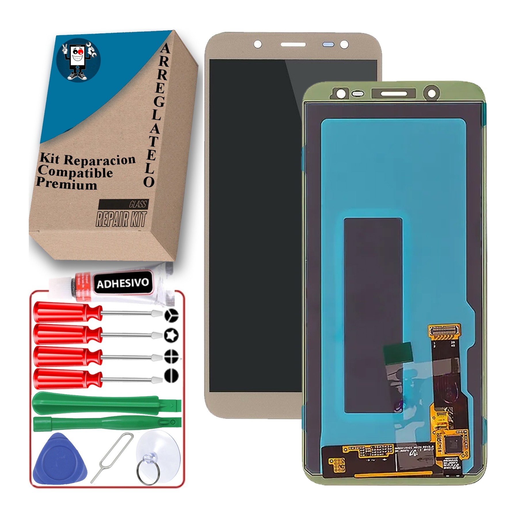 Kit Reparación Pantalla para Samsung Galaxy J6 J600F 2018 Dorado
