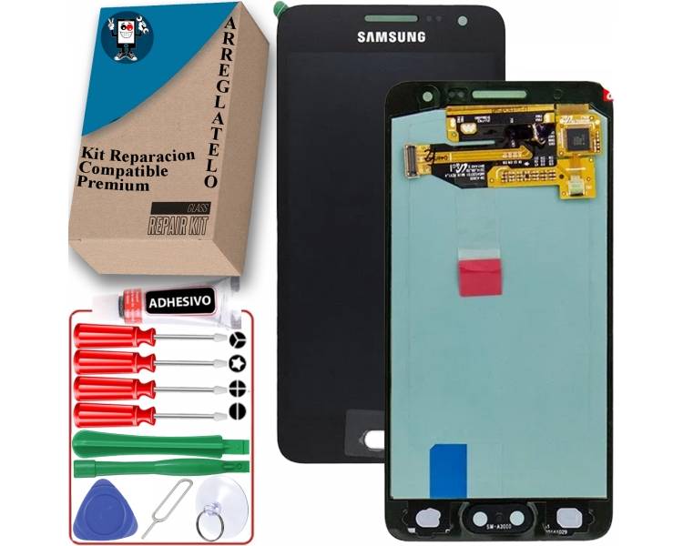Kit Reparación Pantalla Original Para Samsung Galaxy A3 A300F, Color Negra