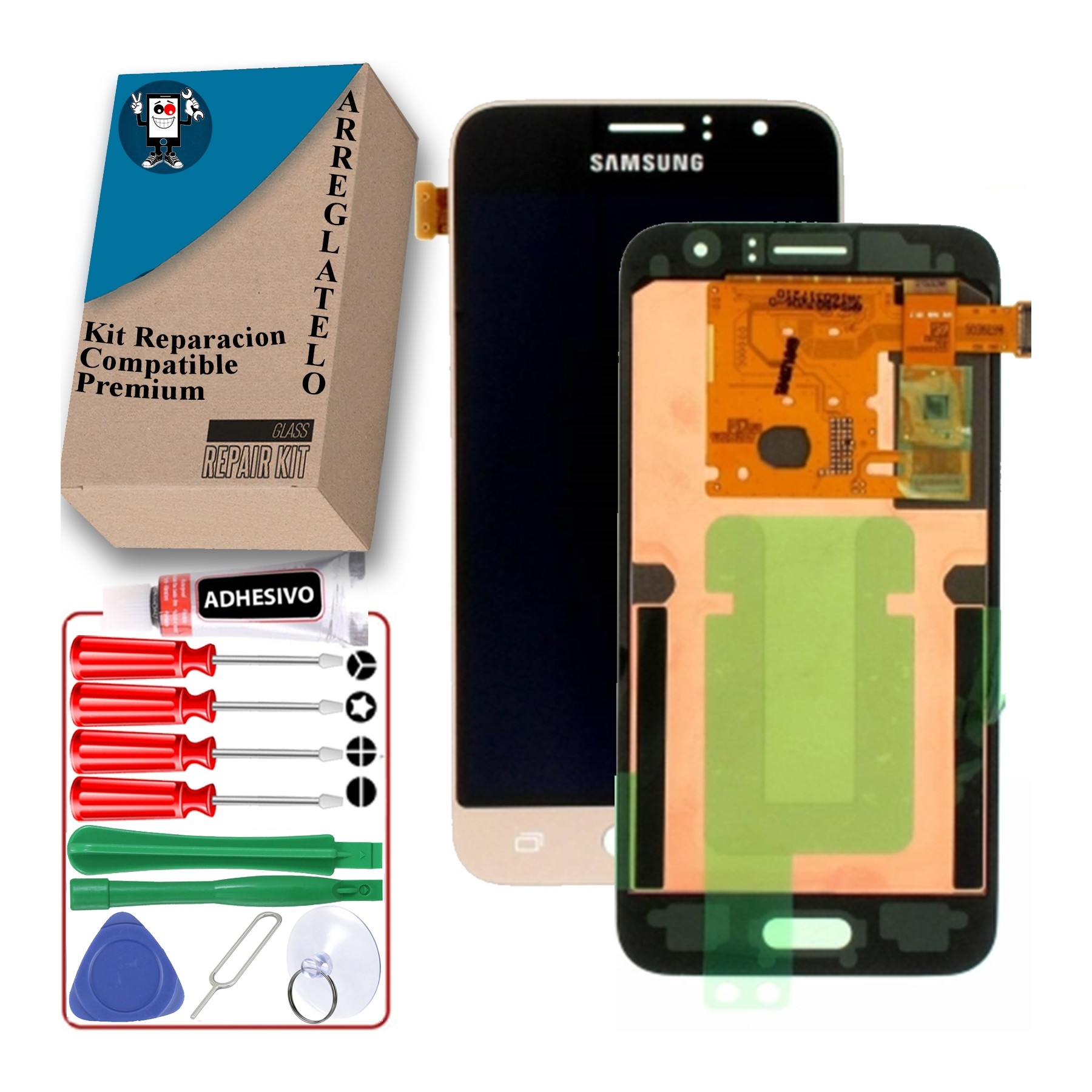 Kit Reparación Pantalla Original Para Samsung Galaxy J1 J120F, Dorado
