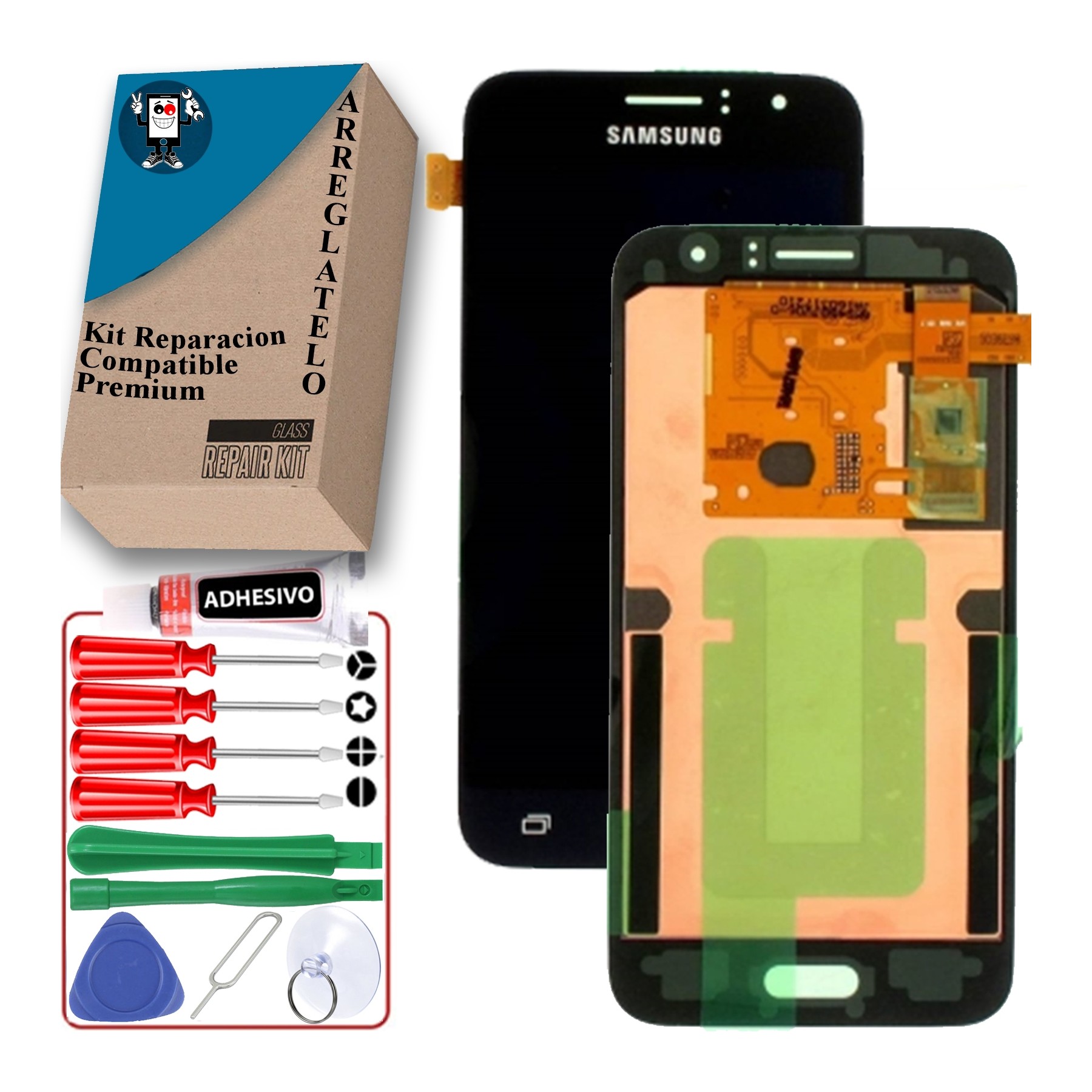Kit Reparación Pantalla Original Para Samsung Galaxy J1 J120F, Negra
