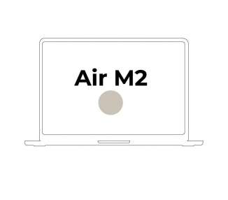 Apple macbook air 13,6'/ m2 8-core cpu/ 8gb/ 512gb ssd/  10-core gpu/ blanco estrella