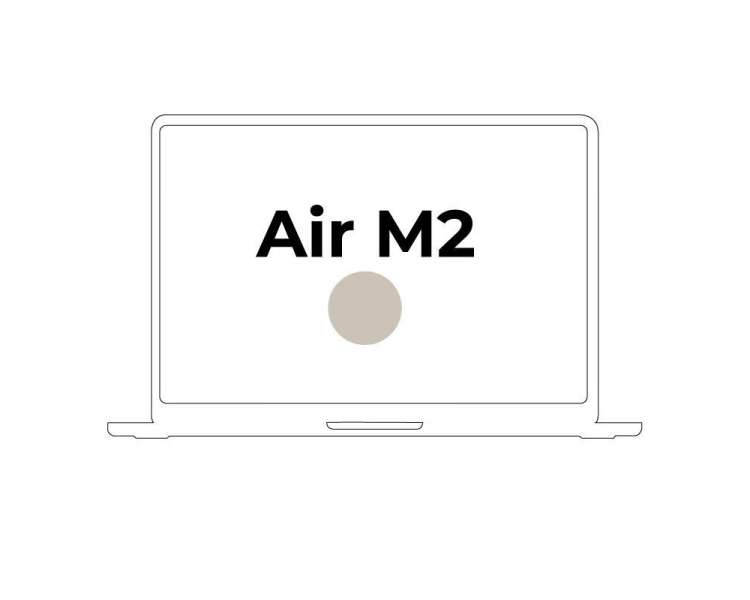 Apple macbook air 13,6'/ m2 8-core cpu/ 8gb/ 512gb ssd/  10-core gpu/ blanco estrella