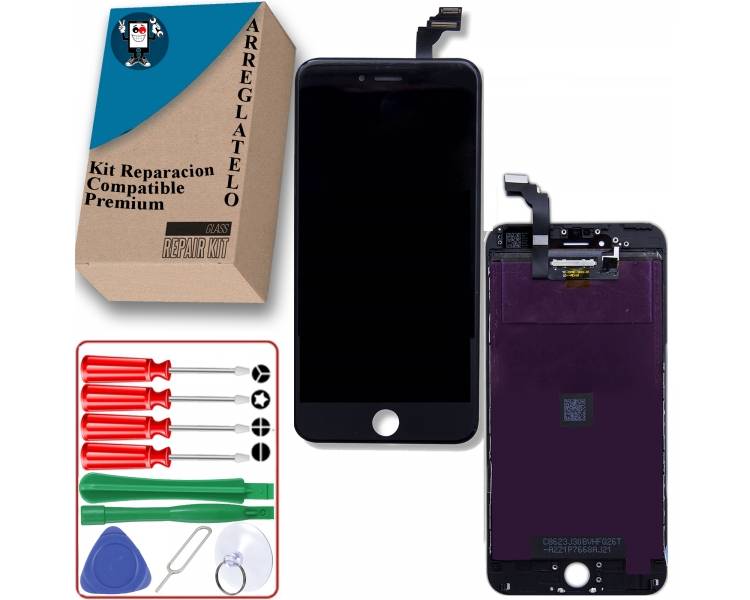 Kit Reparación Pantalla Para iPhone 6 Plus Completa con Marco Negra