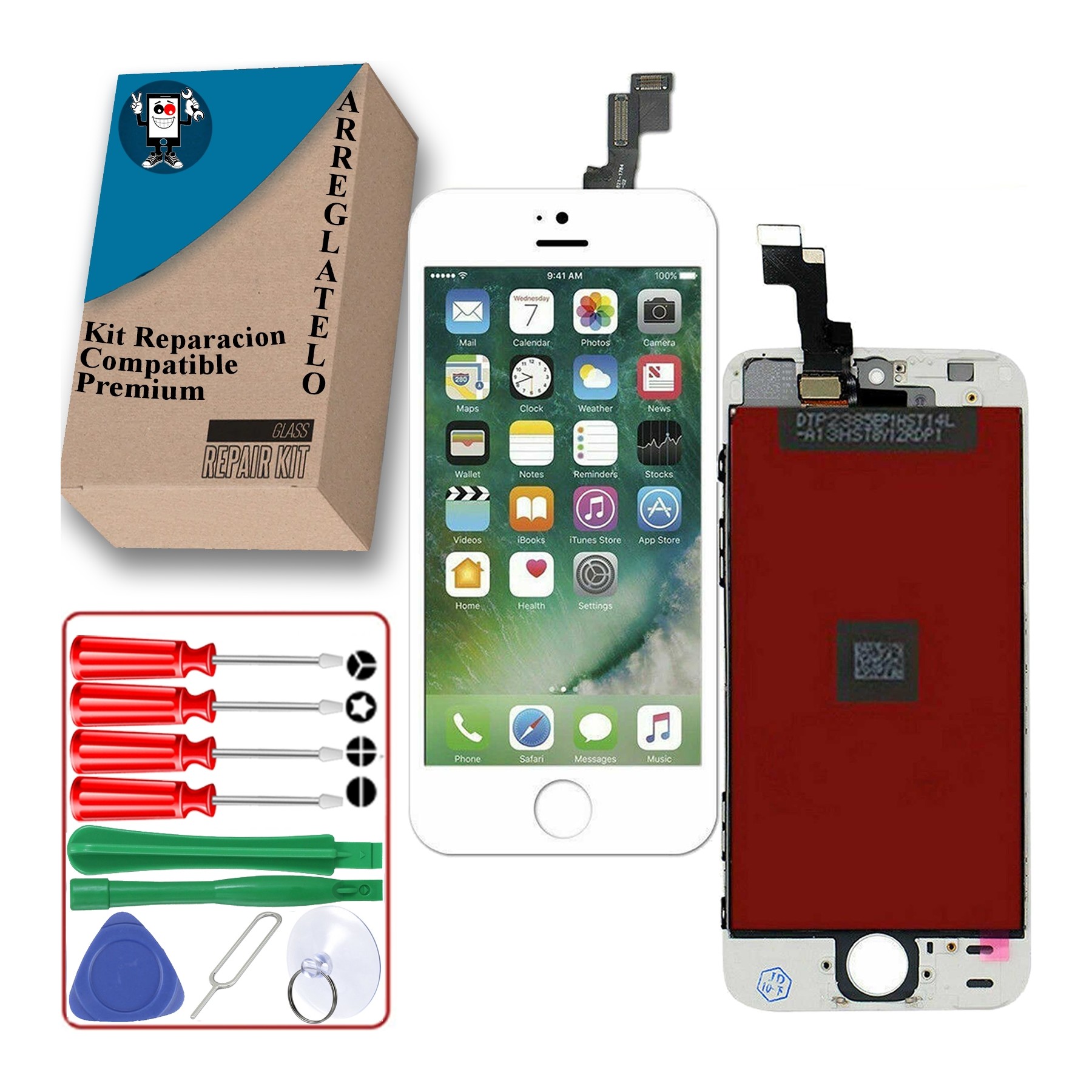 Kit Reparación Pantalla para iPhone 5S Blanca
